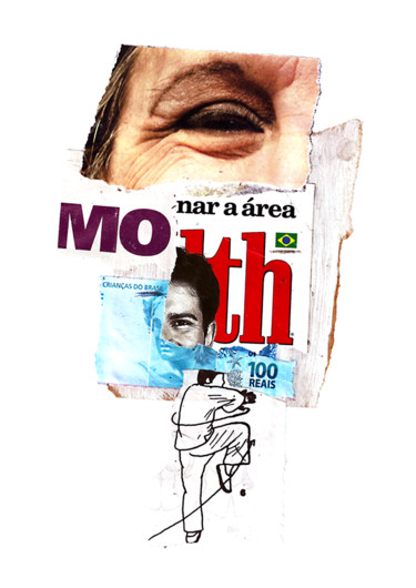 Collages titled "Moralismo x Prudênc…" by Tchago Martins, Original Artwork, Collages