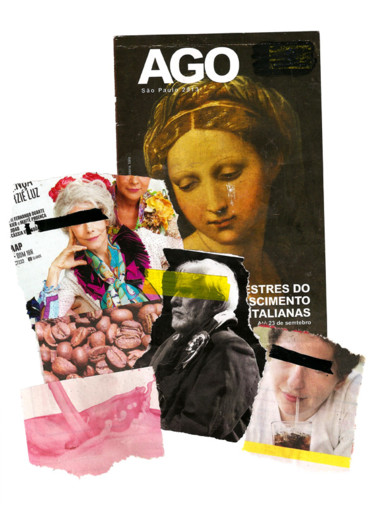 Para tomar esta decisão... / To make this decision... Collages intitulée "Para tomar esta dec…" par Tchago Martins, Œuvre d'art originale, Collages