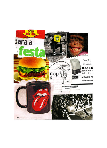 Collages intitolato "Chama que não tem l…" da Tchago Martins, Opera d'arte originale, Collages