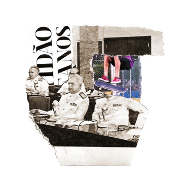 Collages getiteld "Enfrento a solidão.…" door Tchago Martins, Origineel Kunstwerk, Collages