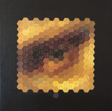 Peinture intitulée "[light code]" par Alec Lloyd Probert, Œuvre d'art originale, Huile