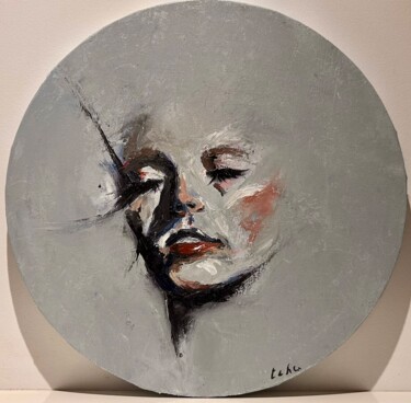 Malerei mit dem Titel "Silent Reflections" von Tchart, Original-Kunstwerk, Öl Auf Keilrahmen aus Holz montiert