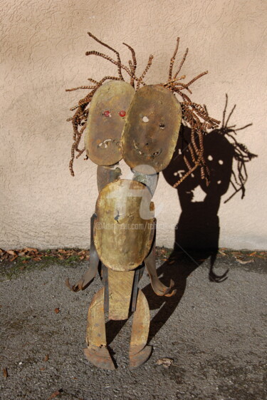 Sculpture intitulée "N°6 -Patient-Bipola…" par Tchook.Os, Œuvre d'art originale, Métaux