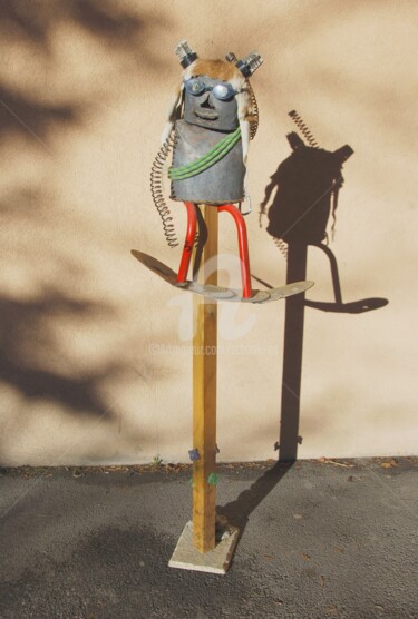 Sculpture intitulée "N°7 -Time-To-Ride-" par Tchook.Os, Œuvre d'art originale, Métaux