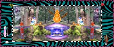 Collages intitolato "-Magik-Forest-" da Tchook.Os, Opera d'arte originale, Fotomontaggio