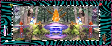 Collages getiteld "-Magik-Forest-" door Tchook.Os, Origineel Kunstwerk, Foto Montage