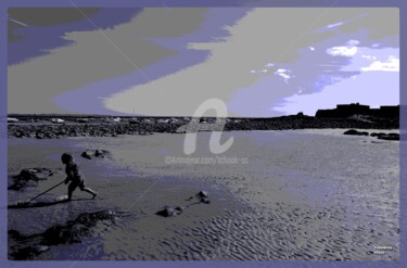 Photography titled "Plage N°6" by Tchook.Os, Original Artwork, Manipulated Photography