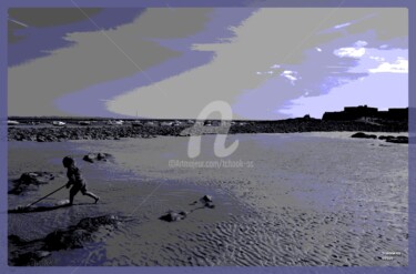 Fotografia intitulada "Plage N°6" por Tchook.Os, Obras de arte originais, Fotografia Manipulada