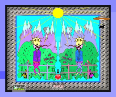 -Encas-D'Aliens-Reptiliens- (Appuyez sur le bouton rouge) Tekening getiteld "-Encas-D'Aliens-Rep…" door Tchook.Os, Origineel Kunstwerk, Potlood