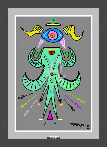 Disegno intitolato "-Transmutation-" da Tchook.Os, Opera d'arte originale, Matita