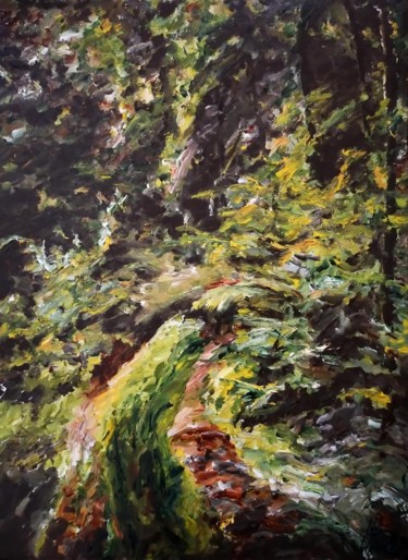 Painting titled "Ethe, lisière de Br…" by Antoine Juliens, Original Artwork, Acrylic