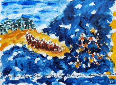 Painting titled "la mer avala l'égyp…" by Antoine Juliens, Original Artwork, Acrylic