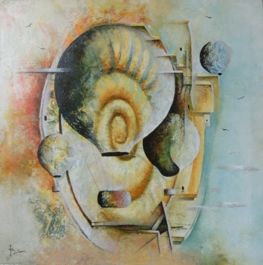 Peinture intitulée "la-ruota-silenziosa…" par Irena Bosnic, Œuvre d'art originale