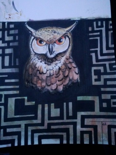 Peinture intitulée "labyrinthe" par Uni-Ted, Œuvre d'art originale, Acrylique