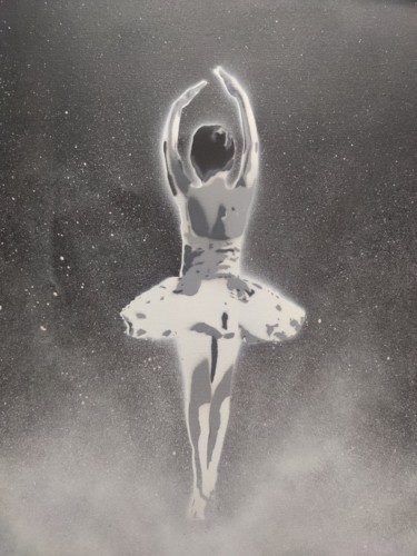 La danseuse étoile Peinture intitulée "La danseuse étoile" par Galerie Teejo, Œuvre d'art originale, Bombe aérosol