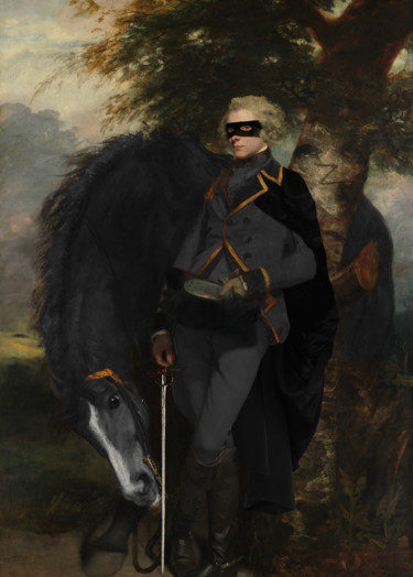 Arte digital titulada "Le retour de Zorro" por Galerie Teejo, Obra de arte original, Pintura Digital