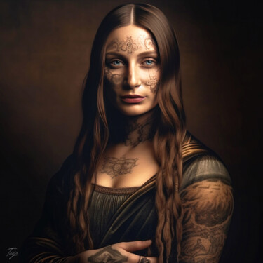 Digital Arts titled "Mona" by Galerie Teejo, Original Artwork, Digital Painting