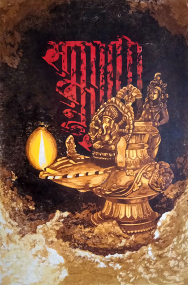 Incisioni, stampe intitolato "Shades of Aji's Lig…" da Tees.Artworld, Opera d'arte originale, incisione