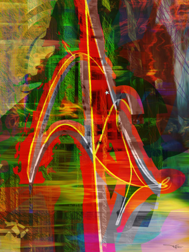 Digitale Kunst mit dem Titel "RHYTHMIC DIABOLIC" von Tegas, Original-Kunstwerk