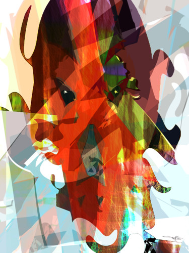 Digitale Kunst mit dem Titel "BAZAR" von Tegas, Original-Kunstwerk