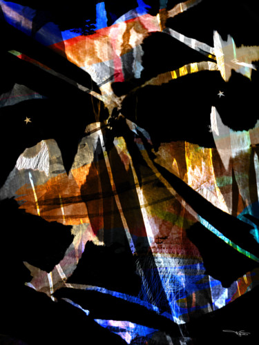 Digitale Kunst mit dem Titel "INQUIET" von Tegas, Original-Kunstwerk