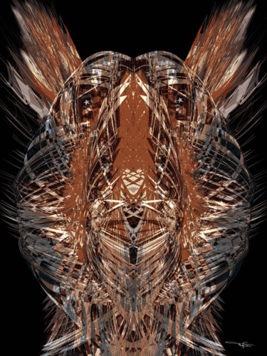 Digitale Kunst mit dem Titel "TIGER" von Tegas, Original-Kunstwerk, 2D digitale Arbeit