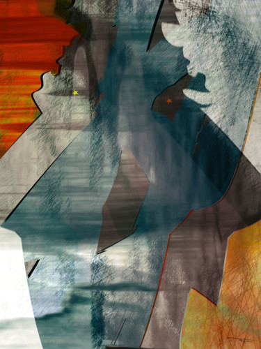 Digital Arts titled "DANS LE VAGUE" by Tegas, Original Artwork