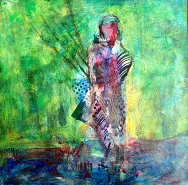 Картина под названием "chasseur 01" - Thomas Reveau, Подлинное произведение искусства, Акрил Установлен на Деревянная рама д…