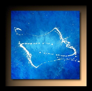 Painting titled "Azur" by Tehos, Original Artwork, Oil