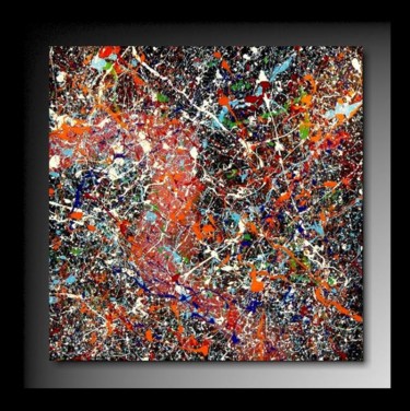 Painting titled "Abstraction P01" by Tehos, Original Artwork, Oil