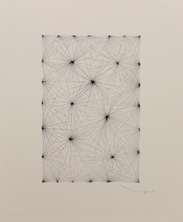 Dibujo titulada "Tehos - Grand carré…" por Tehos, Obra de arte original, Tinta