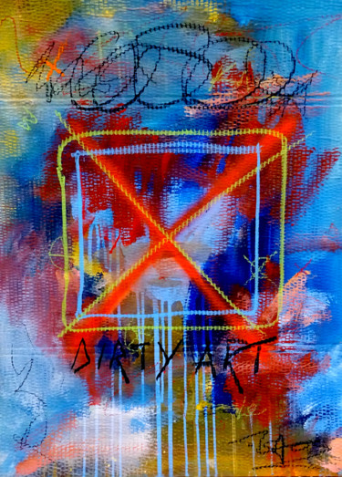 Schilderij getiteld "Tehos - Dirty art 03" door Tehos, Origineel Kunstwerk, Acryl