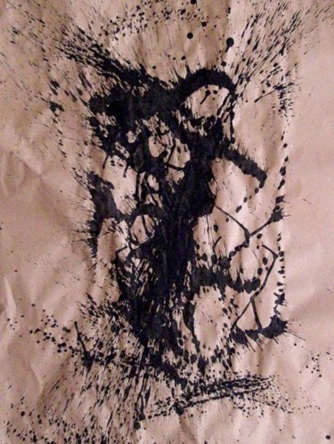 Malerei mit dem Titel "Forme abstraite K1" von Tehos, Original-Kunstwerk, Öl