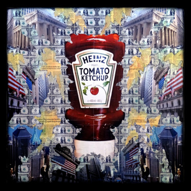Картина под названием "Tehos - Heinz tomat…" - Tehos, Подлинное произведение искусства, Коллажи