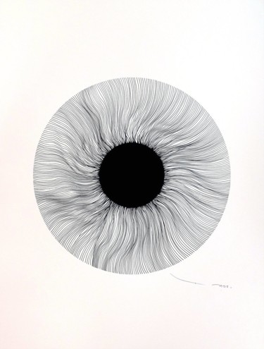 Σχέδιο με τίτλο "Tehos - Black eye 07" από Tehos, Αυθεντικά έργα τέχνης, Μελάνι
