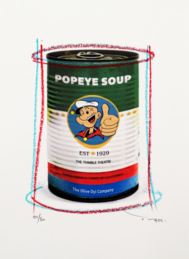 Printmaking titled "Tehos - Popeye Soup" by Tehos, Original Artwork, Digital Print