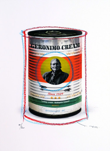 Estampas & grabados titulada "Tehos - Geronimo Cr…" por Tehos, Obra de arte original, Impresión digital