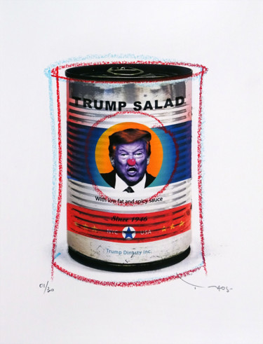 Impressões e gravuras intitulada "Tehos - Trump Salad" por Tehos, Obras de arte originais, Impressão digital