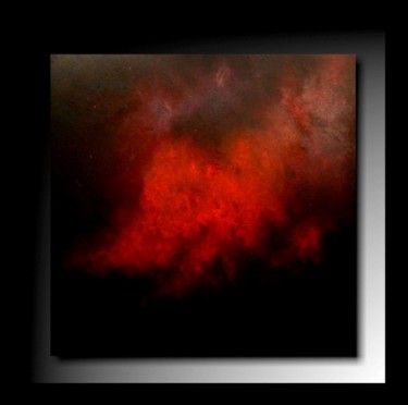Peinture intitulée "Nuage Rouge 11" par Tehos, Œuvre d'art originale, Huile