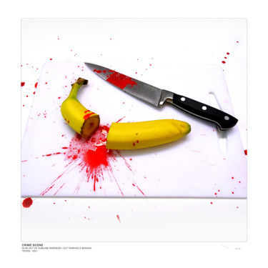 Druckgrafik mit dem Titel "Tehos - Crime scene…" von Tehos, Original-Kunstwerk, Digitaldruck