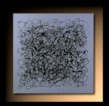 Peinture intitulée "Bichrome 1" par Tehos, Œuvre d'art originale, Huile