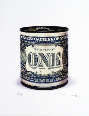 Отпечатки и Гравюры под названием "Tehos - One dollar…" - Tehos, Подлинное произведение искусства, Цифровая печать