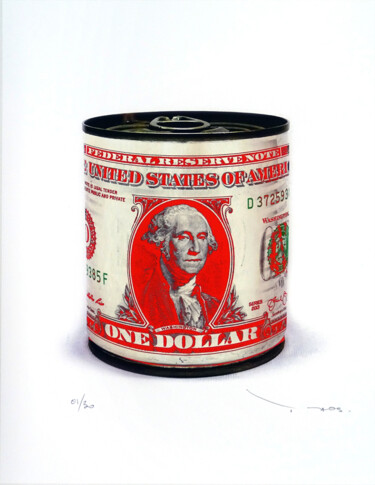 Incisioni, stampe intitolato "Tehos - One dollar…" da Tehos, Opera d'arte originale, Stampa digitale