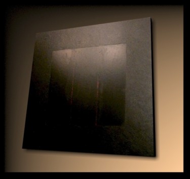 Painting titled "Black Matrix 02" by Tehos, Original Artwork, Oil