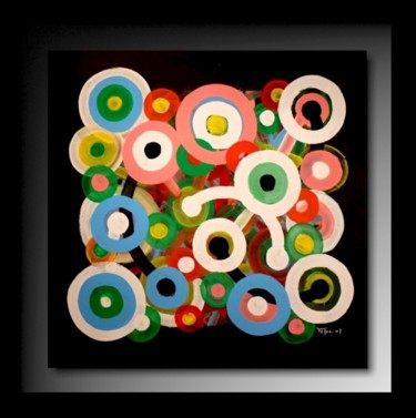 Malerei mit dem Titel "Bubble Gum" von Tehos, Original-Kunstwerk, Öl