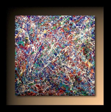 Painting titled "Abstraction P70" by Tehos, Original Artwork, Oil