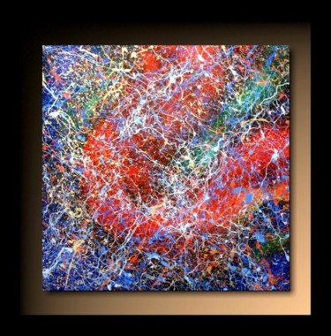Painting titled "Abstraction P79" by Tehos, Original Artwork, Oil
