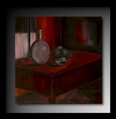 Peinture intitulée "Les Tasses" par Tehos, Œuvre d'art originale, Huile