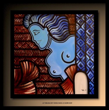 Peinture intitulée "La Jeune Femme et l…" par Tehos, Œuvre d'art originale, Huile