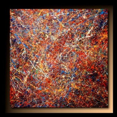Painting titled "Abstraction P92" by Tehos, Original Artwork, Oil